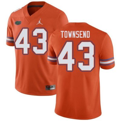 Men's Florida Gators #43 Tommy Townsend NCAA Jordan Brand Orange Authentic Stitched College Football Jersey CJR2762PL